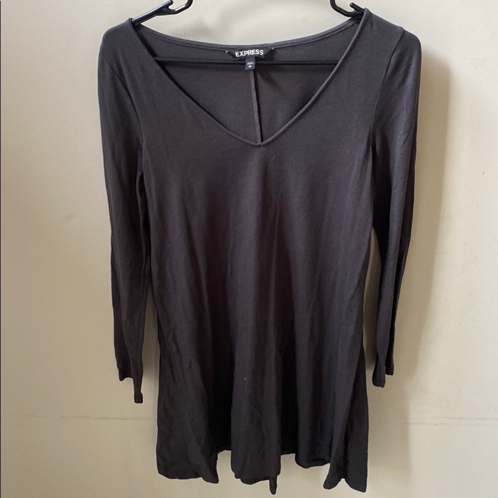 Express dark grey long sleeved dress